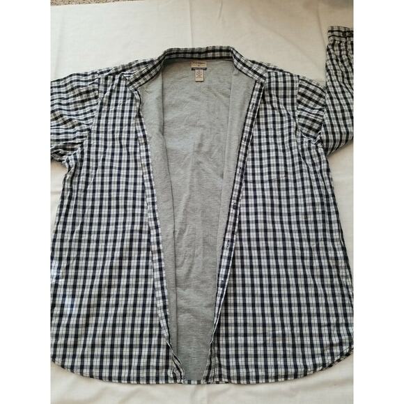 Vintage High Sierra Cotton Blue Plaid LS Shirt with Grey Poly Blend Lining~XXL - Picture 3 of 12